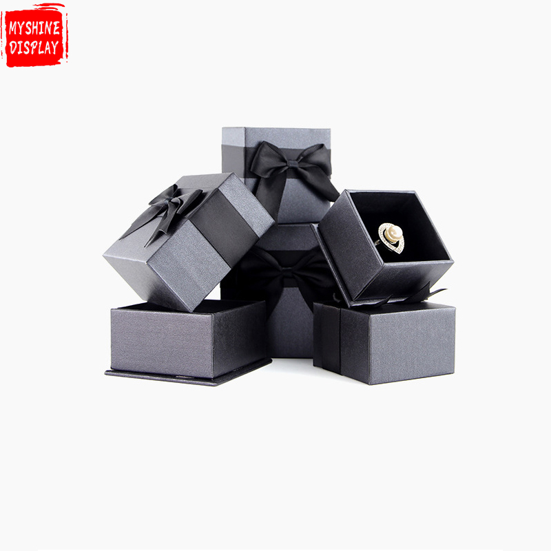 Wholesale Luxury Custom Logo Small Cardboard Jewellery Storage Packaging Paper Jewelry Box With Sponge