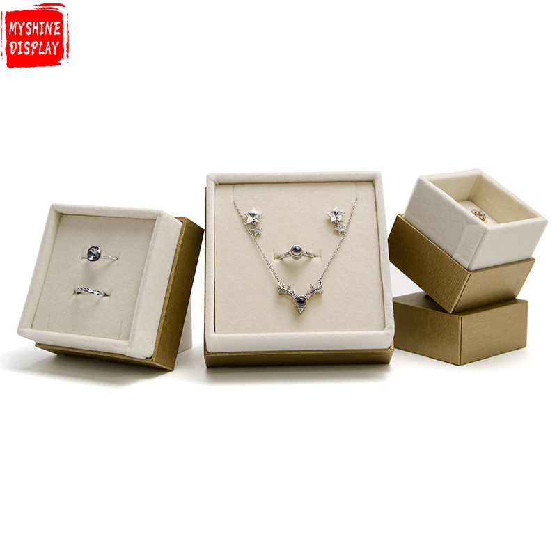 Custom Logo Printed Paper Ring Jewelry Box Jewelry Packaging Box