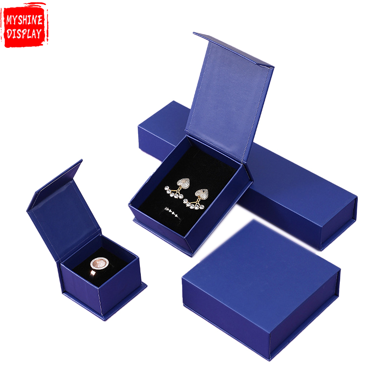 Packaging box jewelry independent brand book-shaped jewelry packaging earrings ring box can add LOGO