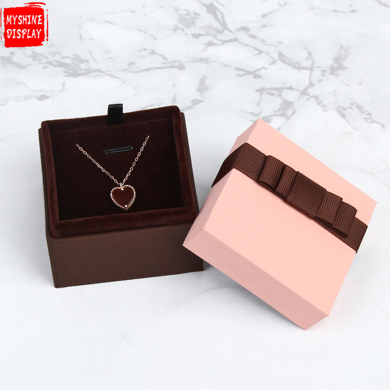 Factory Cheap Paper Jewelry Box Paper Necklace Box Paper Gift Box With Custom Logo