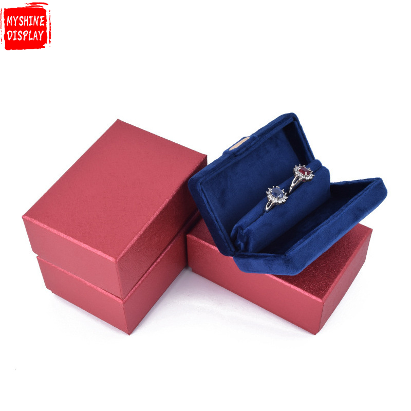 Wholesale Custom Luxury Gift Jewelry Box Flannel Pouch Bag Velvet Jewelry Packaging Box For Jewelry Packing With Logo