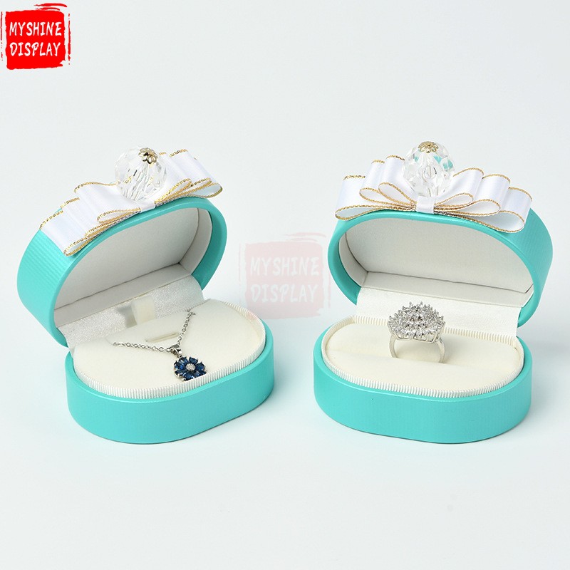 High-end Jewelry Packaging Box Wedding Proposal Ring Box Creative Ribbon Pendant Necklace Crystal Gift Box