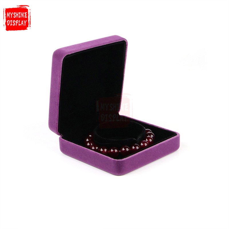 Fashion hot sell manufacture direct supply custom ring box velvet boxes for jewelry