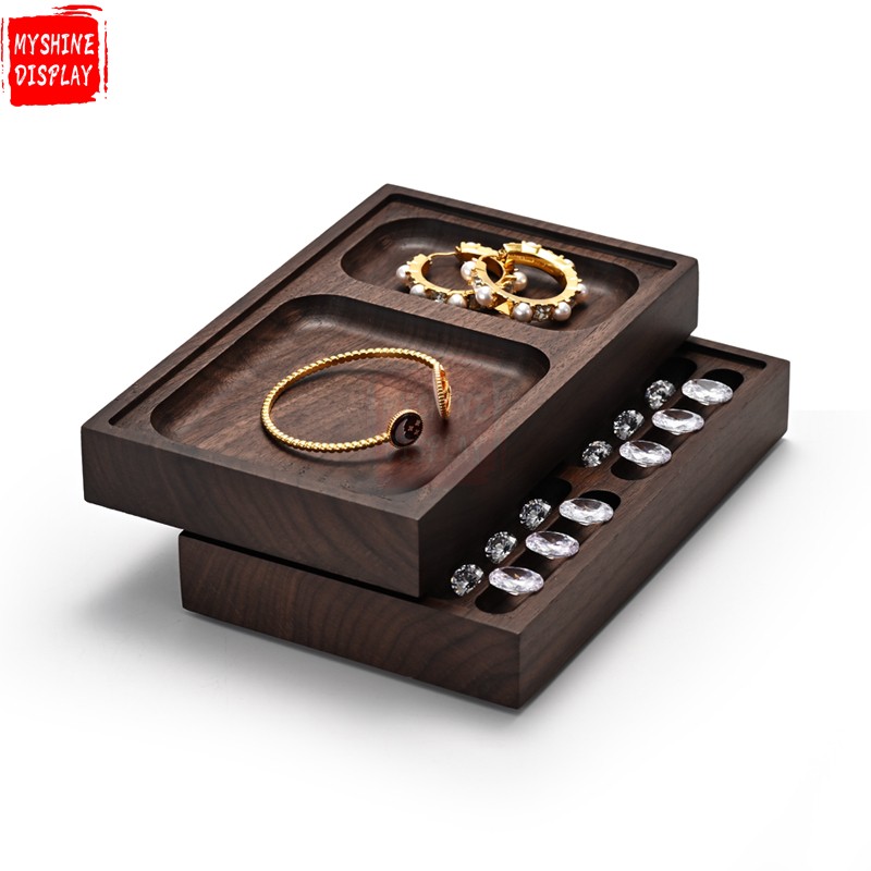 Unique multi function solid jewelry display tray