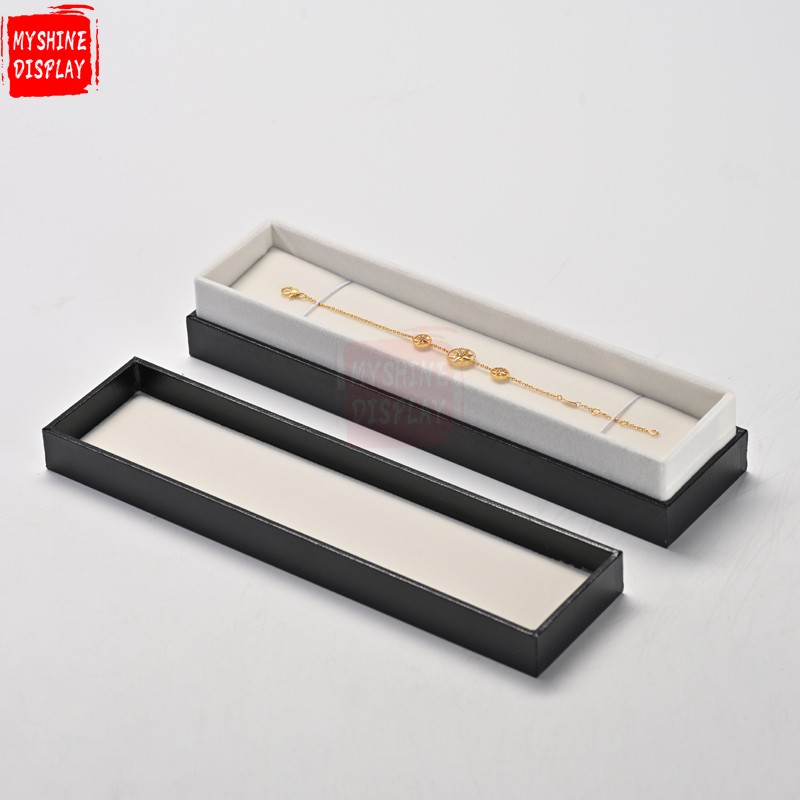 Custom black cardboard jewelry packaging box