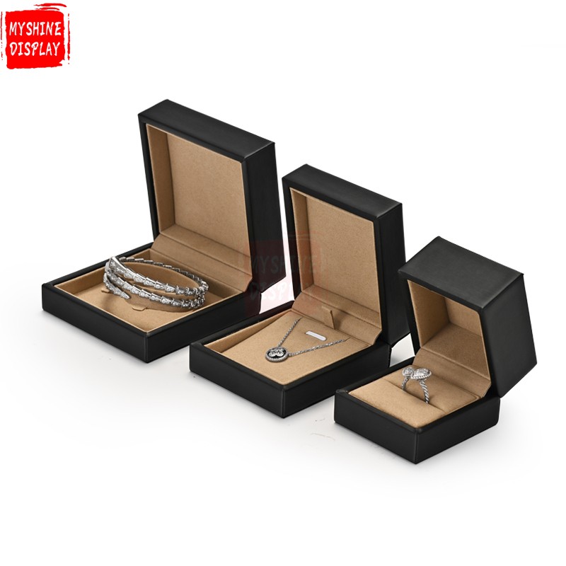 Custom logo jewelry packaging box with matching outer box and bags