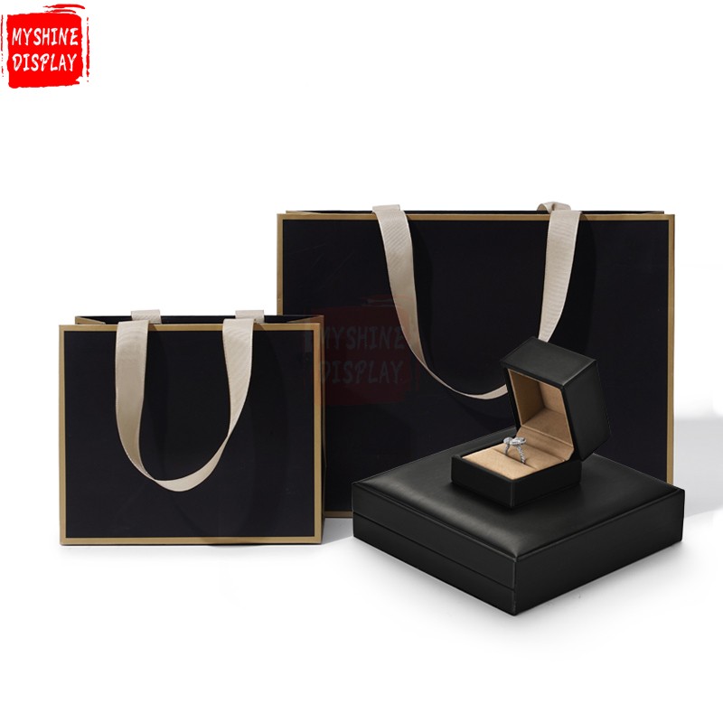 Custom logo jewelry packaging box with matching outer box and bags