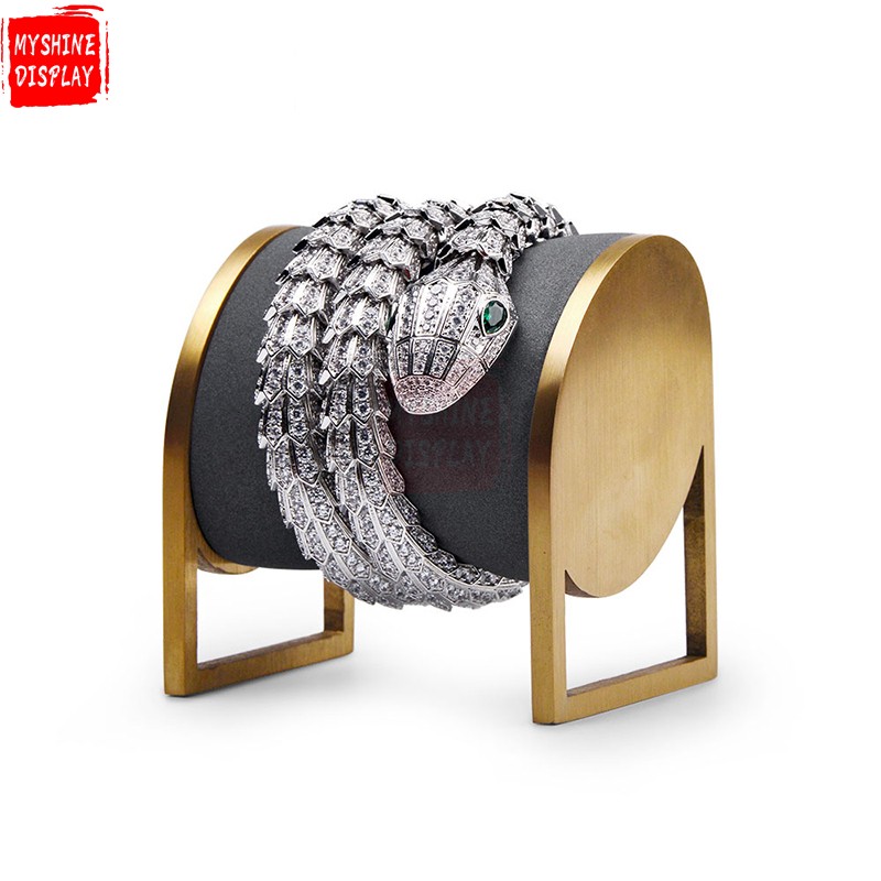 Luxury metal jewelry display stand for bangle bracelet watch