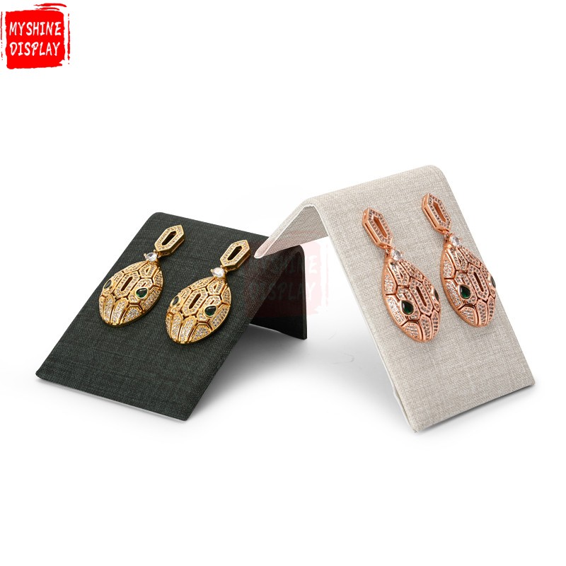 PU leather jewelry display card for earring