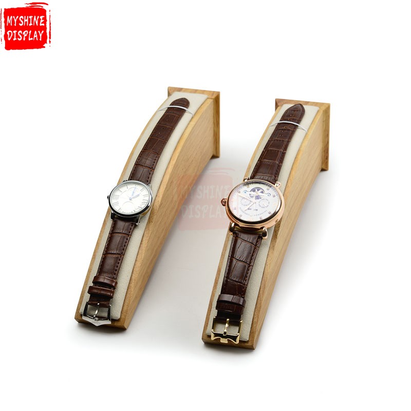 Wholesale Solid Wood With Microfiber Jewelry Display Stand For Bracelet Necklace Jewelry Showcase Watch Display Holder