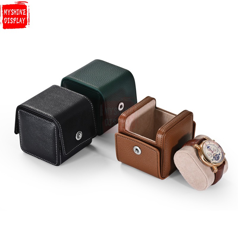 Custom logo high quality PU leather watch packaging box