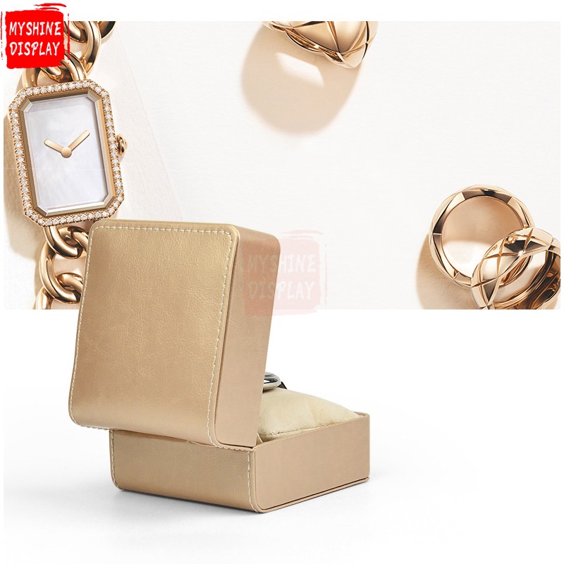 factory custom logo golden leather watch packaging box