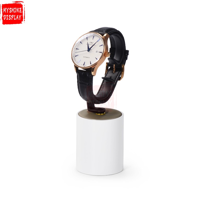 White colour wrist watch display stand set
