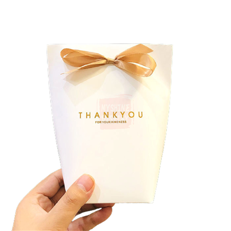 Luxury Ribbon Paper Gift Bags Custom Printed Logo