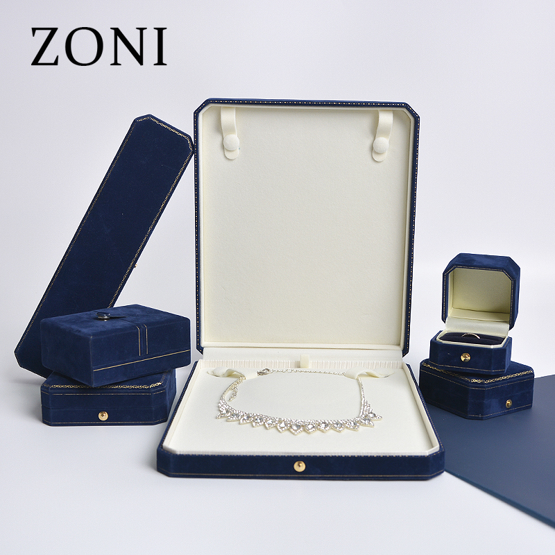high quality luxury custom  velvet  ring bangle pendant  jewelry  suit boxes with logo