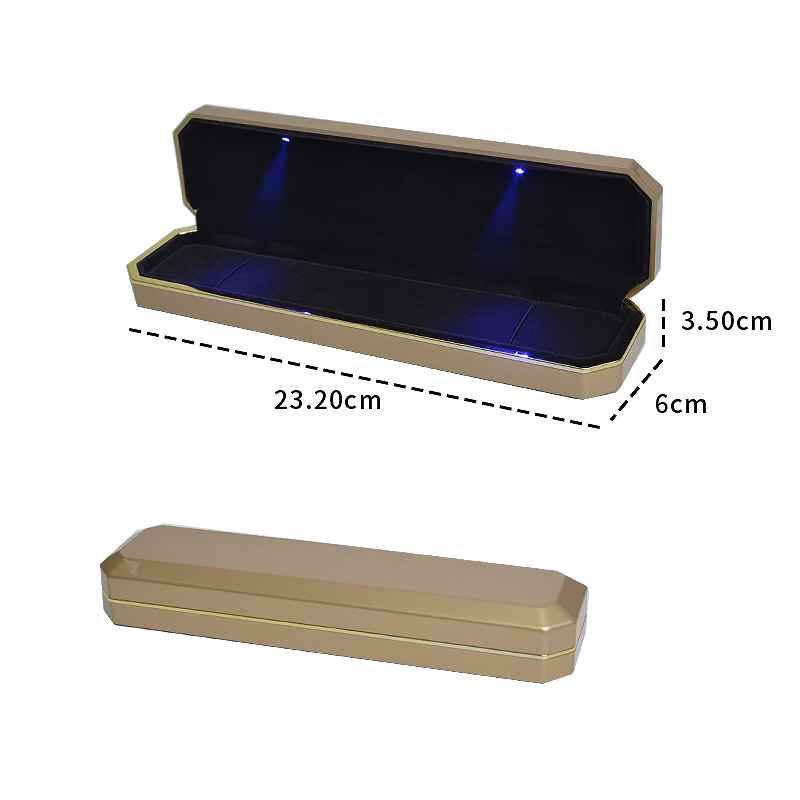 ZONI Wholesale gold Jewelry Packaging Led Lighting Ring Box with Light