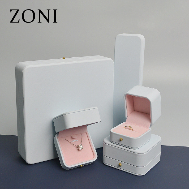 ZONI Wholesale Custom Luxury Jewelry Box PU Leather  Jewelry Box for Jewelry Packing Box with logo