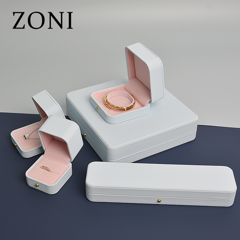ZONI Wholesale Custom Luxury Jewelry Box PU Leather  Jewelry Box for Jewelry Packing Box with logo