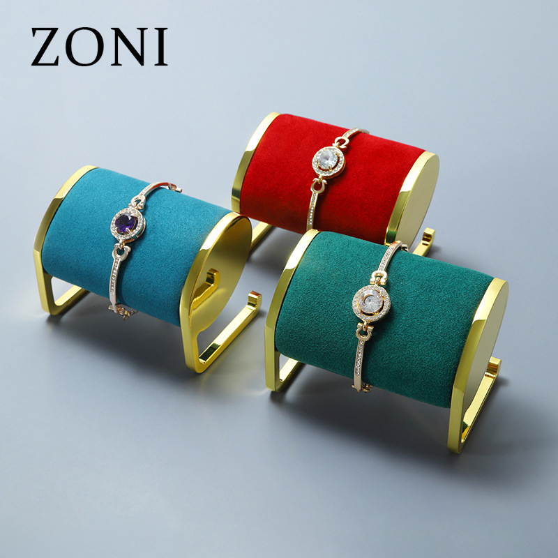 ZONI High-end Bracelet display rack metal Microfiber bracelet jewelry storage rack supporting watch window display props