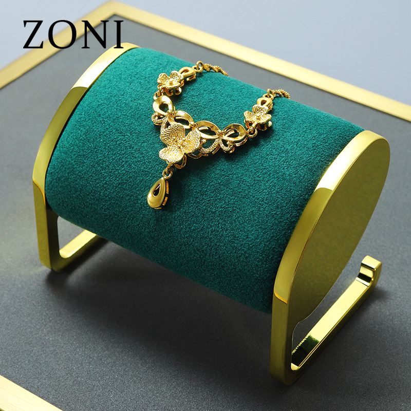 ZONI High-end Bracelet display rack metal Microfiber bracelet jewelry storage rack supporting watch window display props