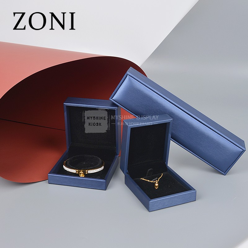 ZONI Luxury  Pu Leather Bangle Bracelet  Pendant Ring Jewellery Gift Packaging Jewelry Box With Custom Logo